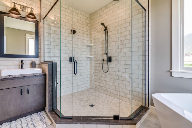 Sleek Shower Door with Frameless Design