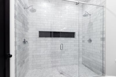 Marble-Style Shower Wall